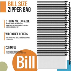 Mesh Zipper Pouch Bags 24PCS Clear Cosmetic Organizer Travel Bags