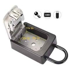 Key Lock Box for Outside-Combination Lockbox for House Key-Portable/Wall Mounted