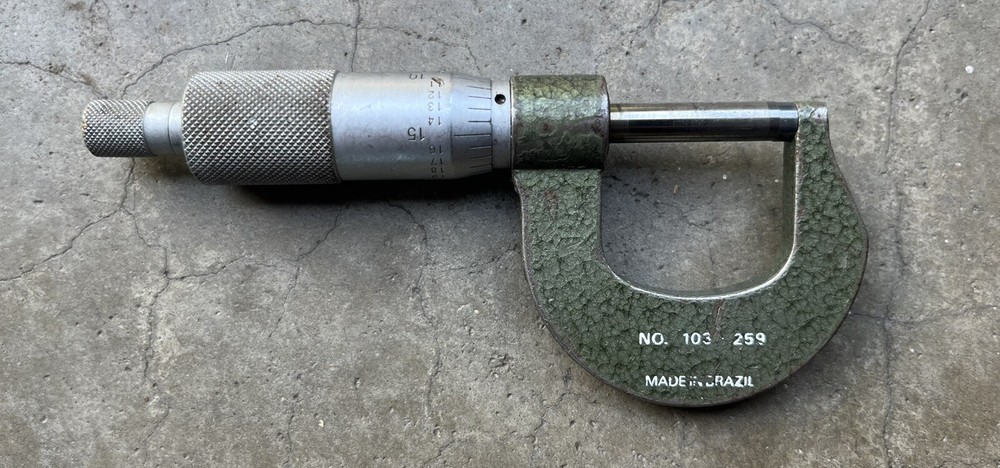 Mitutoyo 0-1″ Friction Thimble Micrometer (103-259) Made In Brazil.