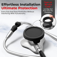 EKO Core 500 Digital Stethoscope Protection Kit: Silicone Cover & Accessories