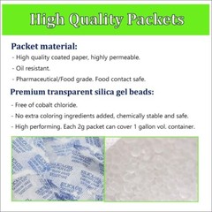 Oil Resistant Silica Gel Packets – 100 Packets for Effective Moisture Control