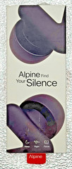 Alpine Silence Earplugs, V-Shape, Oval Tips, XS/S/M/L, Black