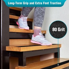 2inx33ft Black Anti Slip Tape, Best 80grit Friction, Grip, Abrasive for Stairs