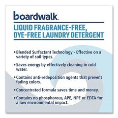 Boardwalk 4850 1 Gallon Liquid Laundry Detergent – Unscented (4/Carton) New