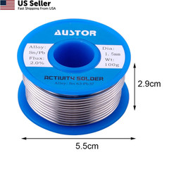 AUSTOR 63-37 Tin Lead Rosin Core Solder Wire for Electrical 1.5mm 100g