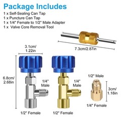 R134A Refrigerant Can Tap Kit Self Sealing Puncture Type For AC Maintenance US