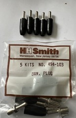 HH SMITH 494-103 BLACK BANANA PLUG 5 PCS KIT NEW IN PACKAGE 30 DAY RETURNS