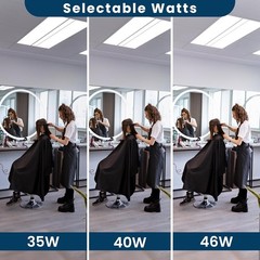 2×4 LED Flat Panel Light, 35W/40W/46W & CCT 3500K/4000K/5000K, 5750Lumens 4Pcs