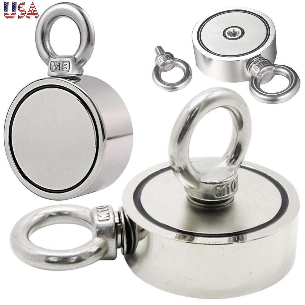500/700LBS Fishing Magnet Large Heavy Duty Super Neodymium High Power W/ Handle