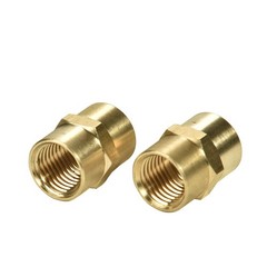 1/4″ x 1/4″ NPT Coupler, Brass Female Pipe Fitting (1/4″ x 1/4″ NPT Female, 2)