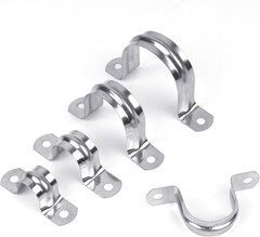 30PCS 3/4 Inch Stainless Steel Conduit Clamps,2 Holes Cable U Bracket Pipe Clamp