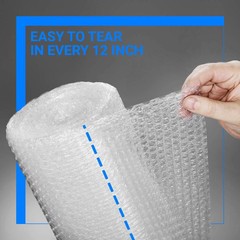 Pacific Mailer Bubble Cushioning Wrap Rolls, 3/16″ x 12″ x 15′ ft Total, Perfora