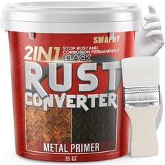 2 in 1 Rust Conveter for Metal Automotive (Matte Black), 35 oz Anti Rust Inhi…