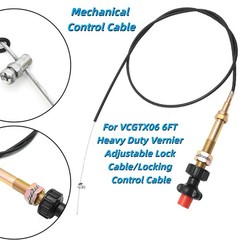 Heavy Duty Vernier Locking Throttle Cable 6FT Red Locking Adjustable For VCGTX06