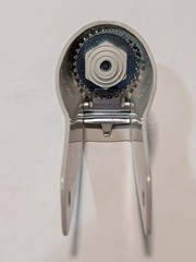 Lot of 2 Unbranded 1.25in post wheel caster brackets cream as shown for 7 in dia