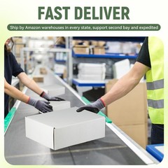 9″x6″x2″ Shipping Boxes Set of 2, White Corrugated Cardboard Box Literature M…