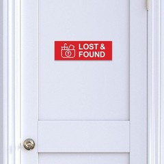 Basic Lost And Found Sign Brushed Gold – Large