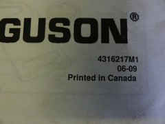 Massey Ferguson MF2330 Broom Operator Instruction Book Manual 4316217M1
