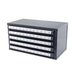VEVOR Drill Bit Dispenser Organizer Cabinet Five-Drawer for #1 to #60 Stackable