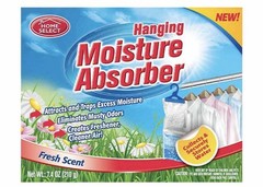 Set of 3 Home Select Hanging Moisture Absorbers Fresh Scent Closet Dehumidifier