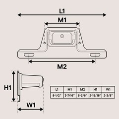 Trailer LED License Plate Light [Bracket Mount] [DOT FMVSS 108] [SAE L]