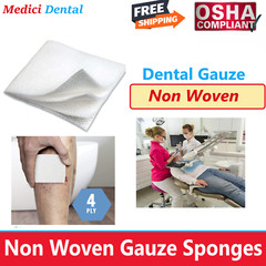 1000 Pack – 2×2 Non Woven Gauze Sponges 4-Ply, Non-Sterile Cotton Dental Medical