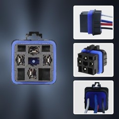 2PCS 4-PIN 40/30 AMP 12 V DC Waterproof Relay Kit Harness Socket – Heavy Duty 12
