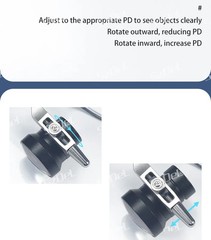 2.5X 3.5X Dental Binocular Loupes Surgical Magnifier 300-550mm