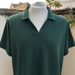 Women’s Paramedic Vet Polo Shirt UK 26 Green V-Neck Workwear Zookeeper Trojan