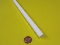 Teflon PTFE Virgin White Rods (1/2) .500″ Diameter x 72″ Long