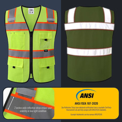 Safety Vest for Men Women Hi Vis Relfective Vest with Pockets High