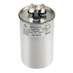 AC Capacitor 45+5 uF 45/5 MFD ±6% 370V/440VAC CBB65 Dual Run Circular Start C…