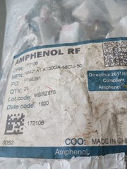 25 NEW AMPHENOL 172106 N-TYPE BULKHEAD 50 OHM RF CONNECTORS FREE SHIPPING