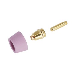 CUT50-G50, 50-Pcs Plasma Cutter Consumables, 20 Nozzles, 20 Electrodes, 10 Cups