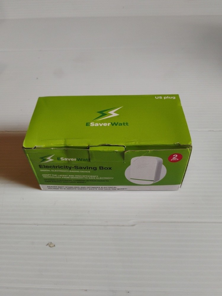 Electricity Saving Box E Saver Watt Digital US Plug 2 Pack