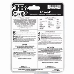 J-B Weld Steel Reinforced Epoxy 8281 Professional Size, Steel and Hardener, 5 oz