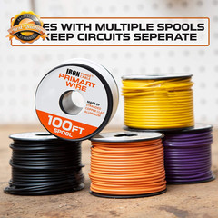 600 Ft 12 Gauge Wire 6 Colors – 6 Roll 12 Gauge Automotive Wire Bulk Assortment