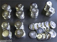 1/2 Pound TIN metal ROUND ingots 99.97% pure element Bullion Ingot 226.8+ gms lb