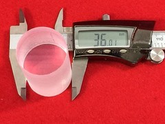 Bicron BC412 Round Scintillator Plastic for 1-1/2 inch PMT detectors 1.4″X2.25″