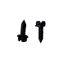 500) 3/8 Indented Hex Washer Head 1/4 x 3/4 Slotted Screw #14 1/2 OD Washer Head