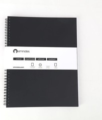 Unruled Notebook, Unlined Blank Paper, 8.5 x 11 Inches, 80 Sheets, Black