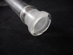 EM Hirschmann Glass TC 250mL ± 0.12mL Volumetric Flask Stopper Size #16 Chipped