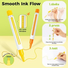 Acrylic Paint Markers Refillable 36 Colors Acrylic Markers High Opacity Paint