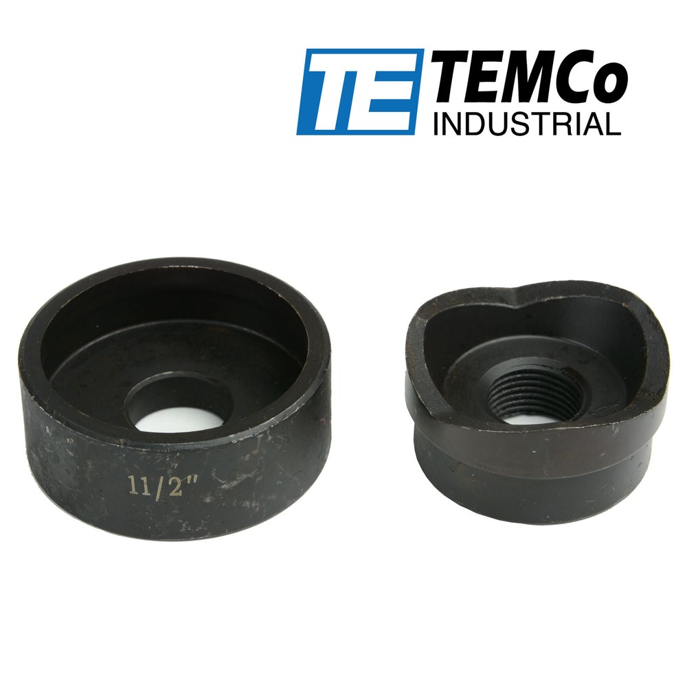 TEMCo 1-1/2″ Conduit Punch and Die For Hydraulic Knock Out Driver 3/4″-16 Thread