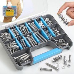267PCS Hex Bolts and Nuts Assortment Kit,1/4-20, 5/16-18, 3/8-16 Bolt Nut and…