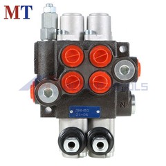 11 GPM 2 Spool SAE Ports Hydraulic Monoblock Double Acting Control Valve