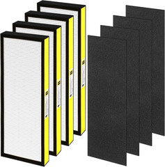 FLT4825 HEPA Filter B Replacement 4 Pack with Carbon Pre-Filters