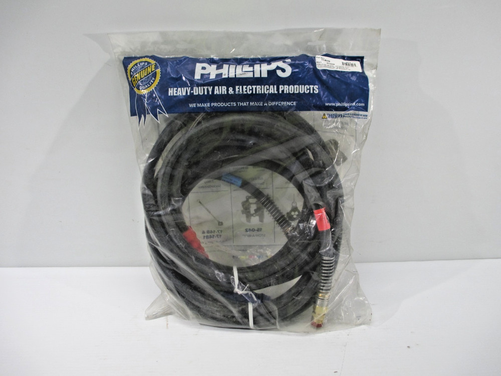 OEM Phillips 15′ Rubber Air Lines Red/Blue Grips 11-8115