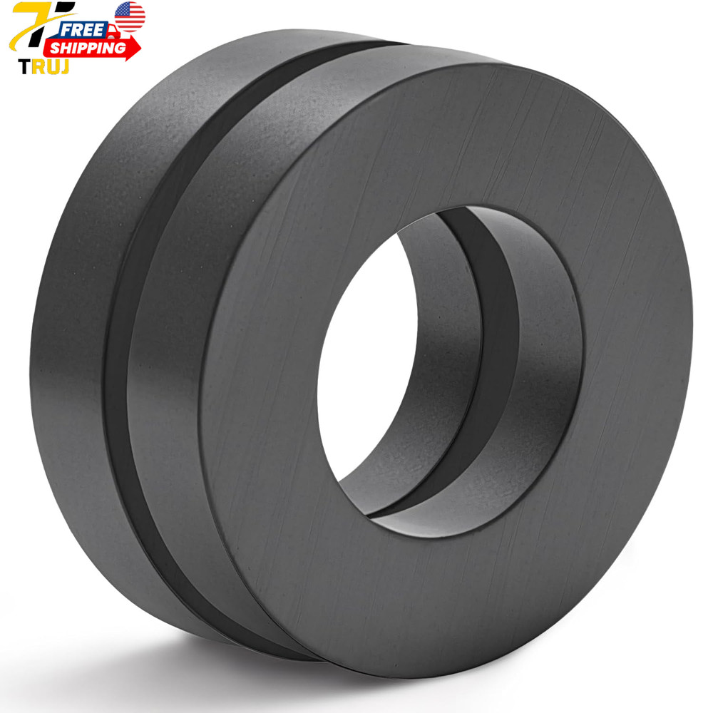 Large Magnet Grade 10 Big Magnets Heavy Duty OD60 x ID32 x 10mm Strong Round (2)