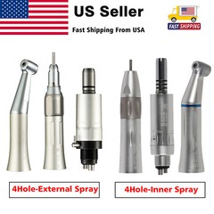 Slow Low Speed Handpiece 4Holes Inner/External WATER Spray Push Button YX Dental